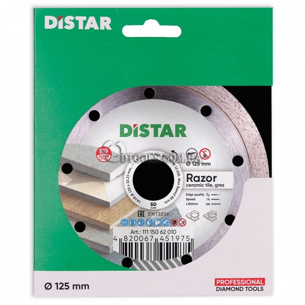 Круг алмазный отрезной Distar 1A1R Razor - Доп. фото 1