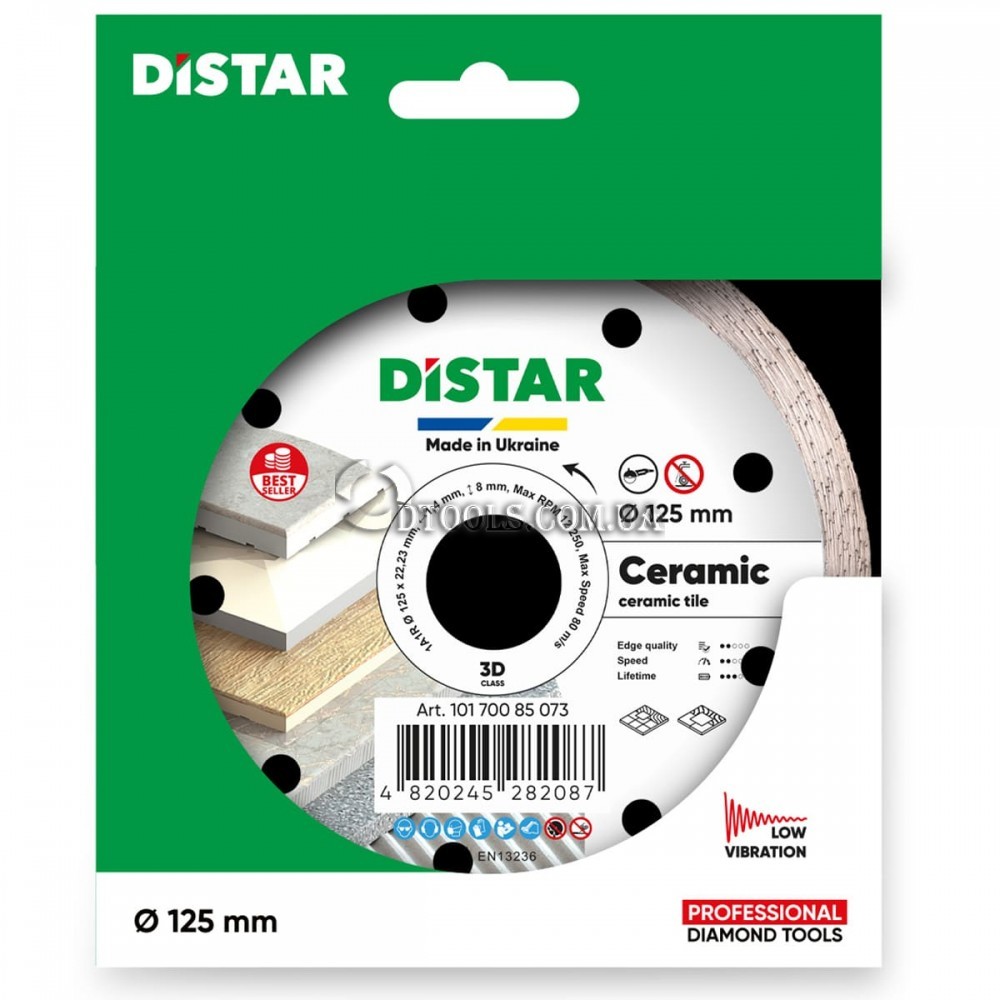 Круг по керамограниту Distar Ceramic 125 - Доп. фото 1