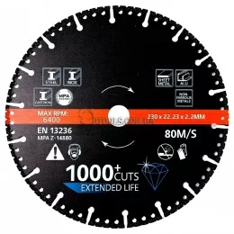 Алмазный диск по металлу 230мм Alligator — Ø230x2.2 (сегмент)